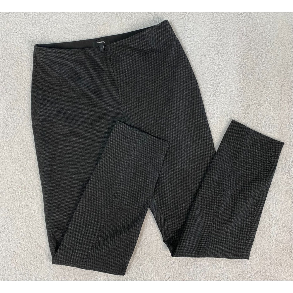 Theory Trousers Women M Grey Excellent Pull On Skinny‎ Leggins K Regent Knit